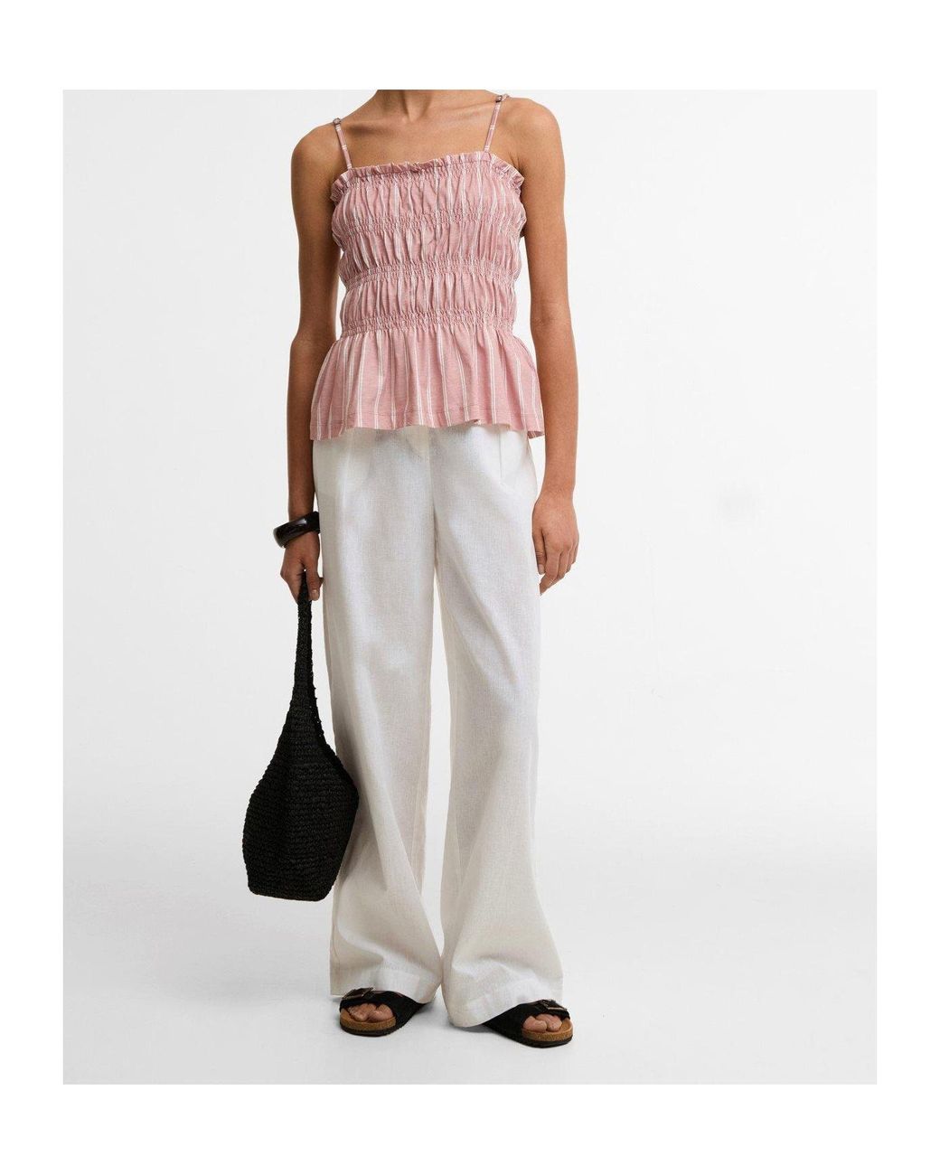 Barbour Pink Ruffled Top