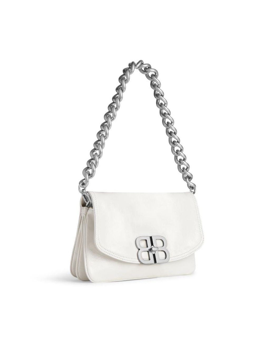 Balenciaga White Bb Soft Small Shoulder Bag