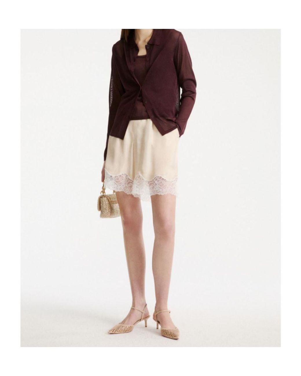 Marella Red Viscose And Lurex Top