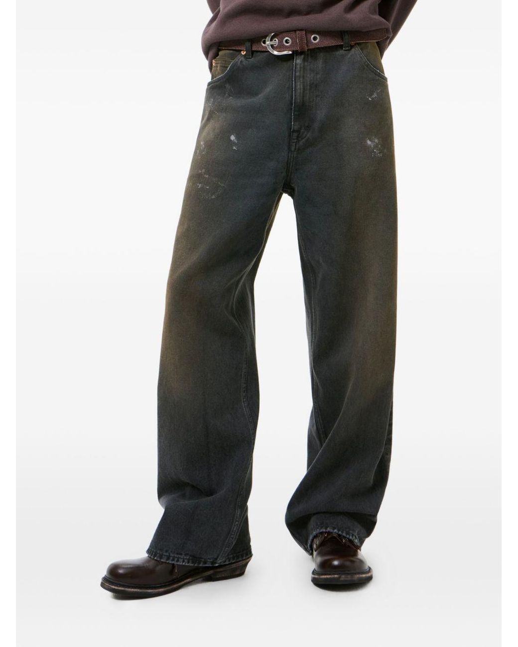 Our Legacy Gray Vast Cut Distressed Jeans for men