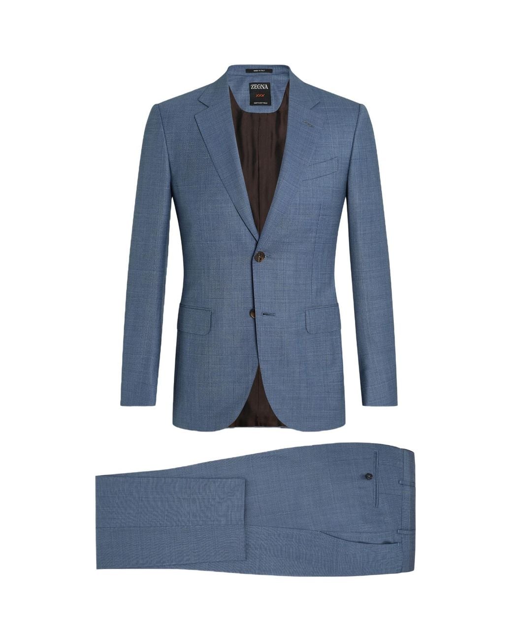 Zegna Blue Single-Breasted Suit for men