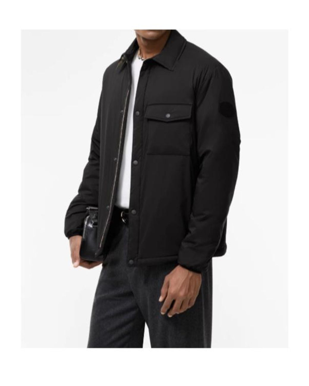 Burberry Black Dalewood Padded Overshirt for men