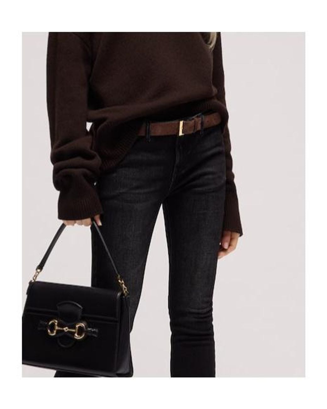 Gucci Brown Belt With Squared Buckle