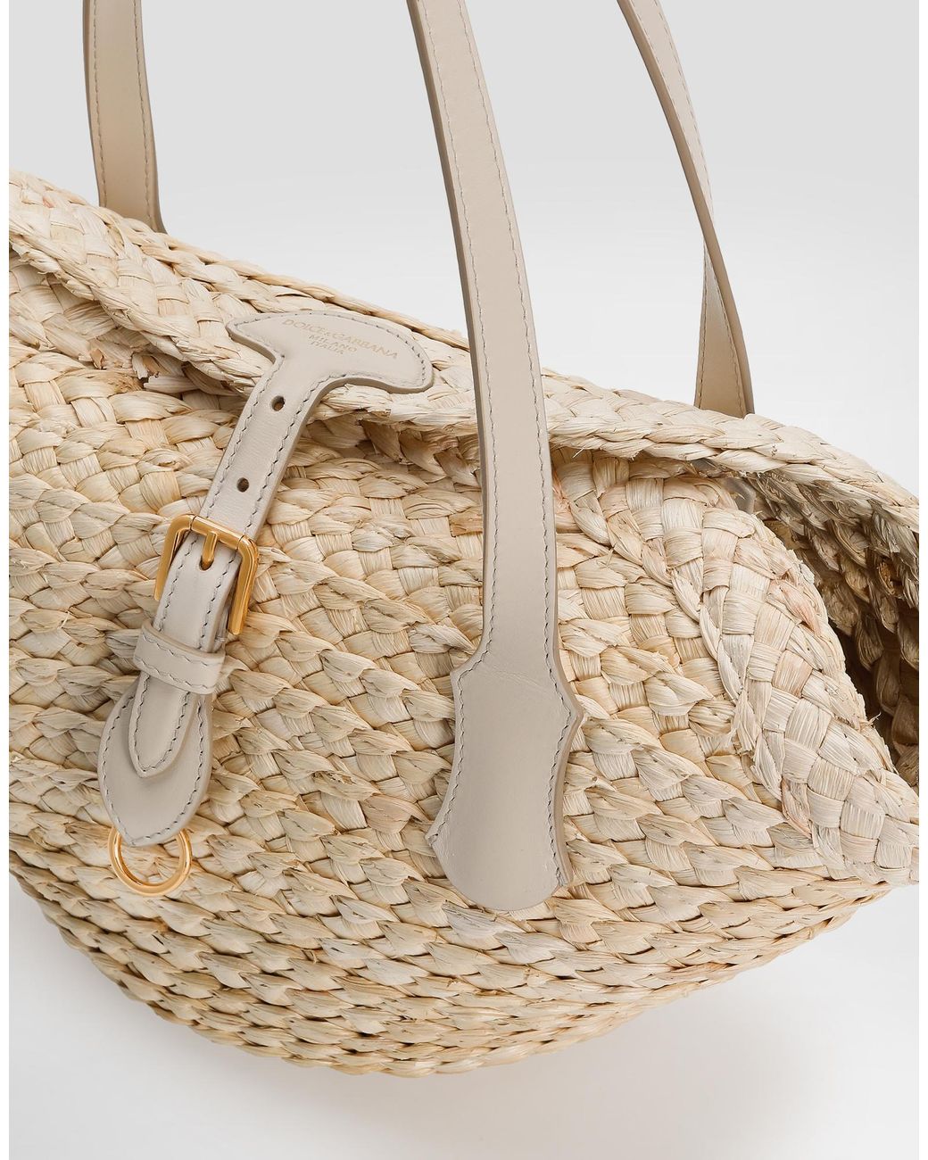 Dolce & Gabbana Natural Raffia Tote Bag