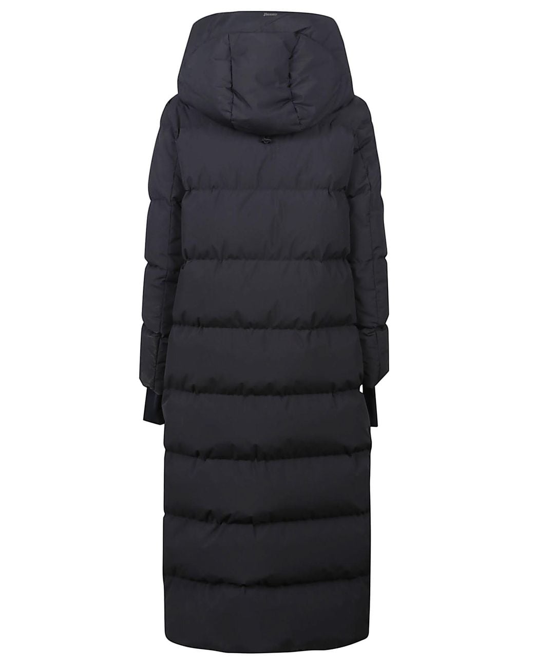 Herno Black Long Hooded Padded Jacket