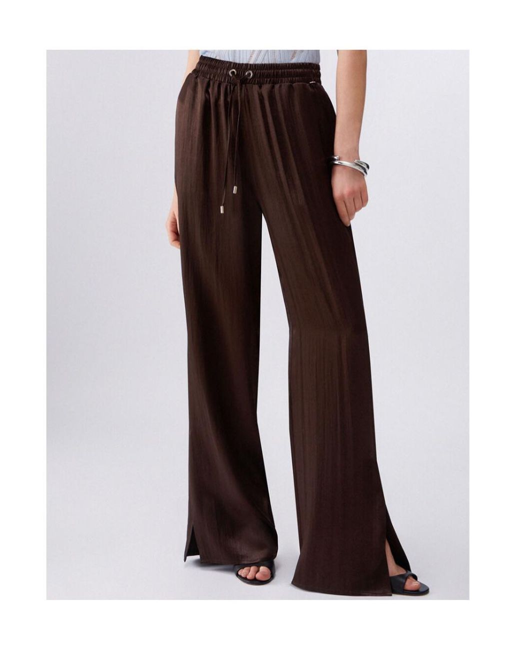 Liu Jo Purple Pleated Flared Pants