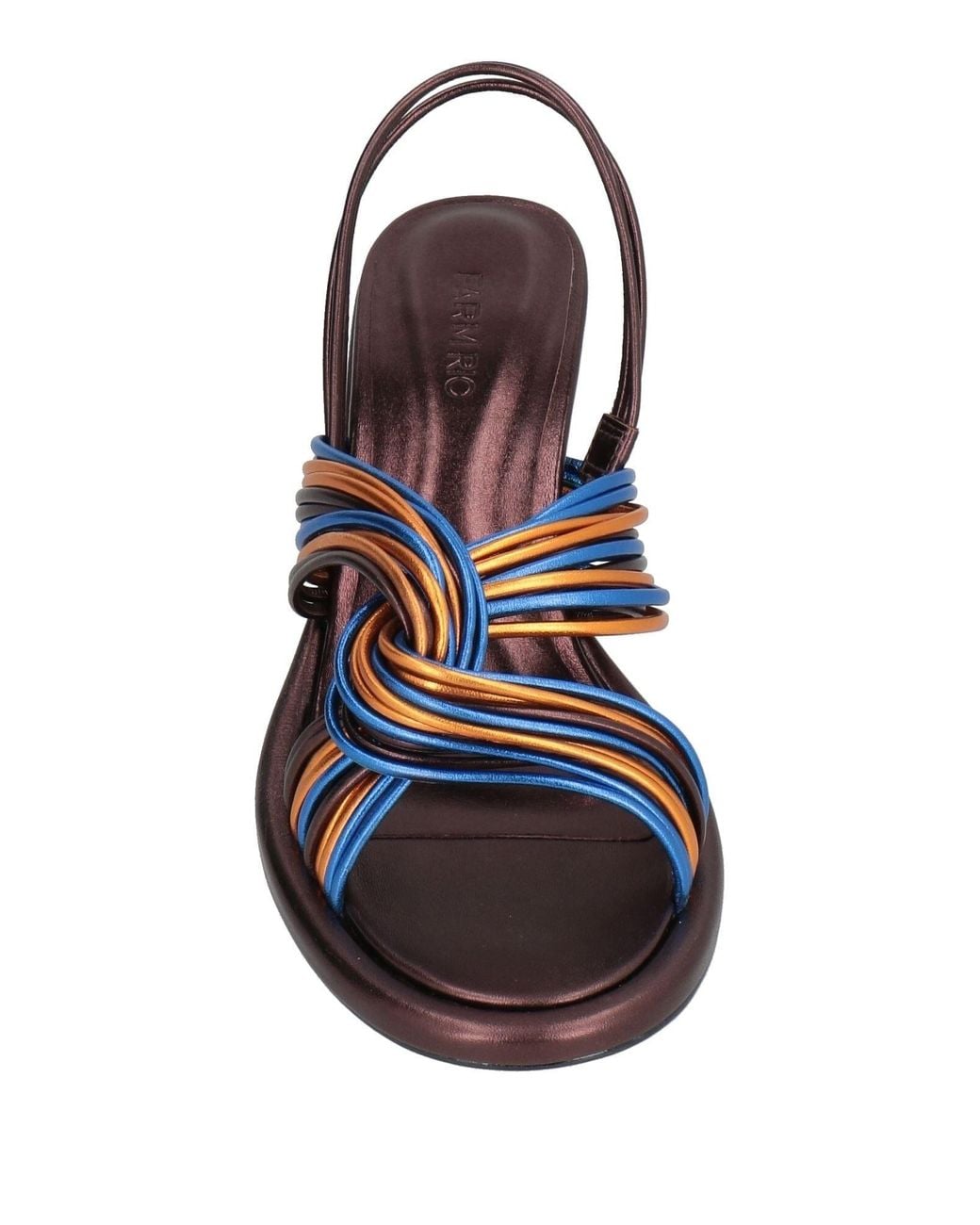 Farm Rio Two-Tone Metallic Sandals