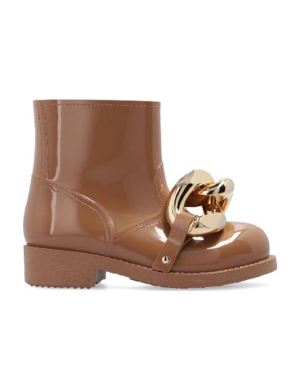 J.W. Anderson Brown Jw Anderson Chain-Embellished Pull-On Ankle Boots