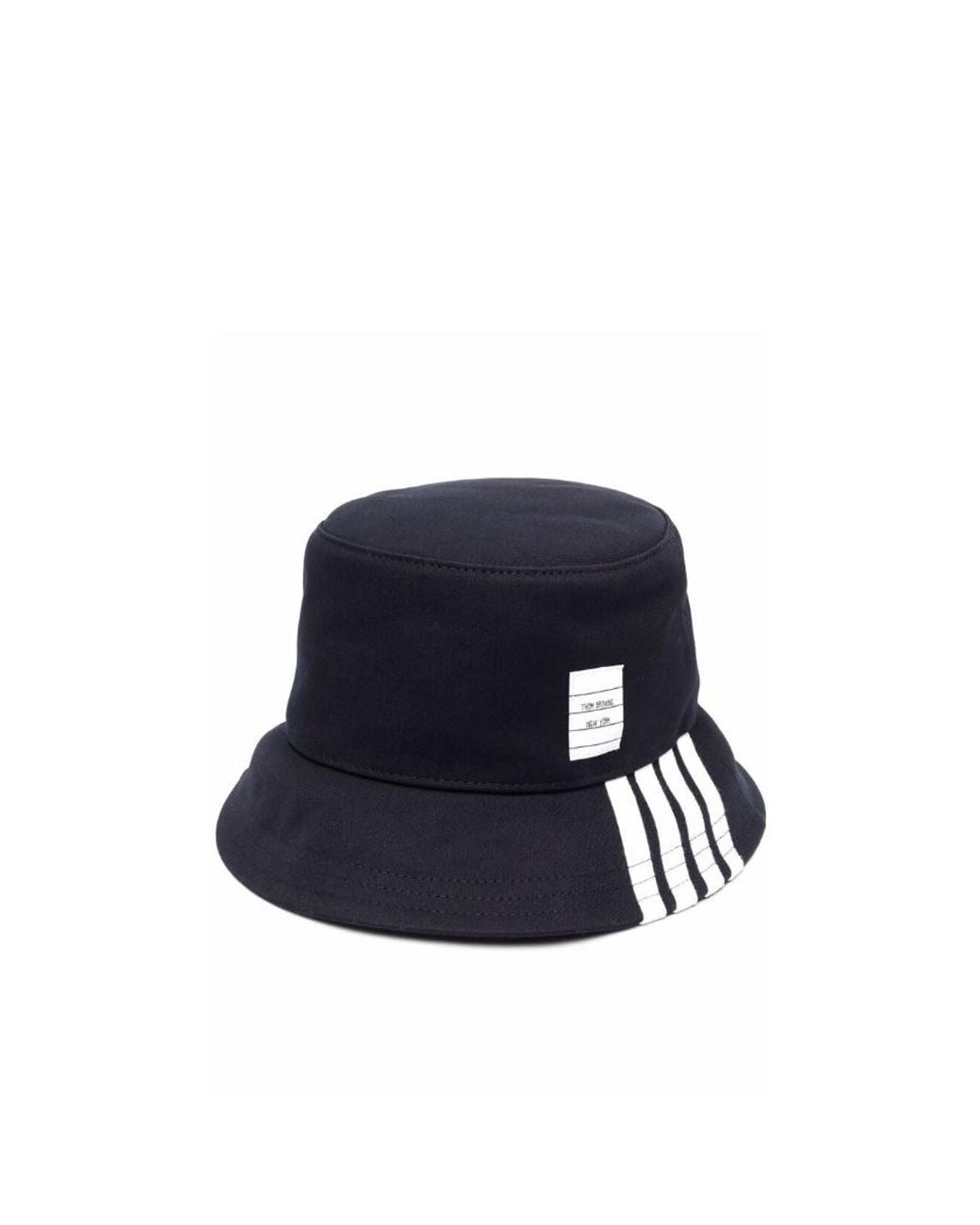 Thom Browne Blue 4-Bar Cotton Bucket Hat for men
