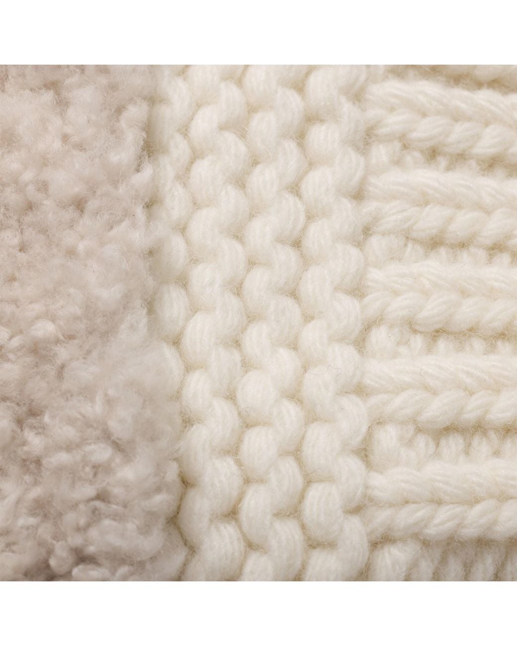 Miu Miu White Knitted Blend Gloves