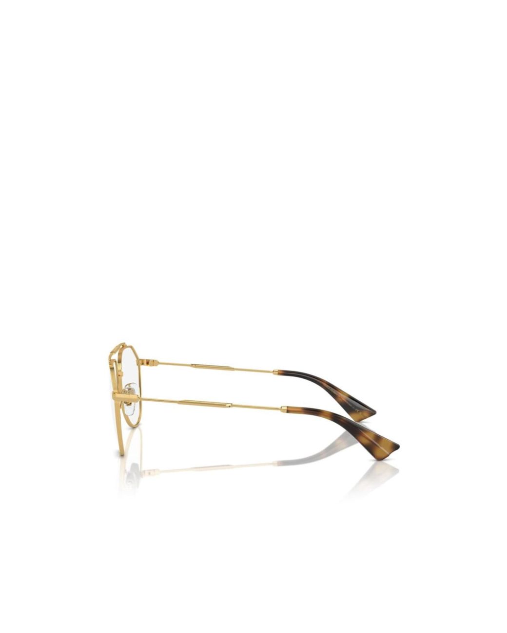 Dolce & Gabbana White Eyewear Aviator Frame Glasses
