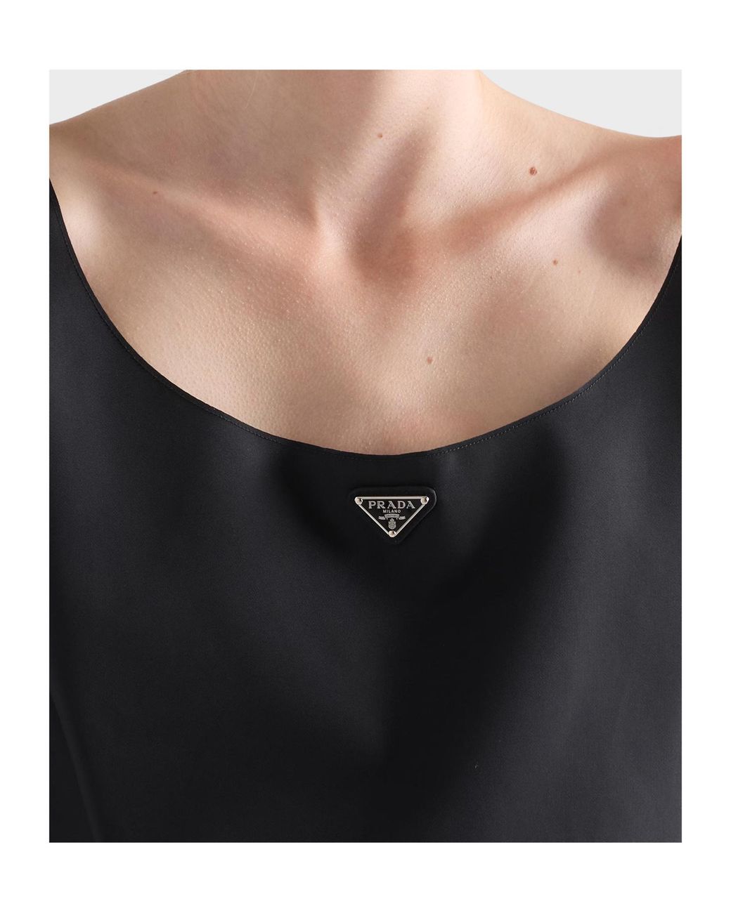 Prada Black Re-Nylon Logo Tank Top
