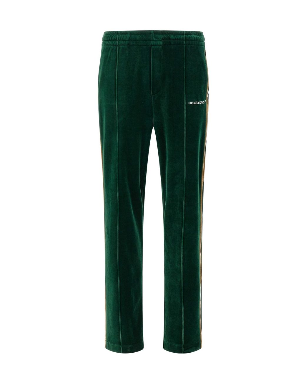 Casablanca Green Velour Straight-Leg Track Pants for men