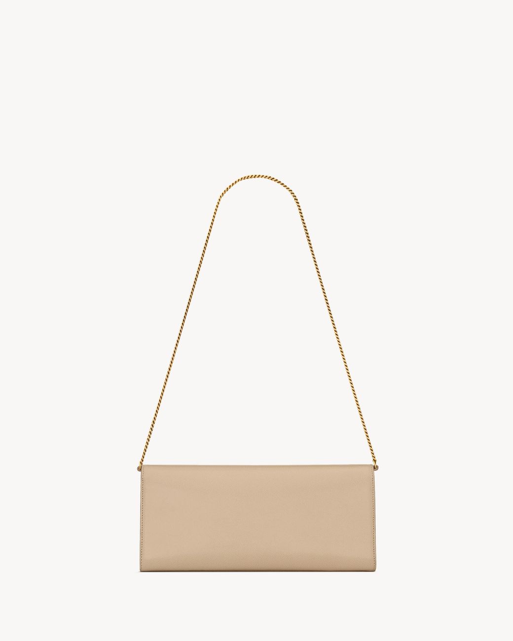 Saint Laurent White Kate Foldover Top Clutch Bag