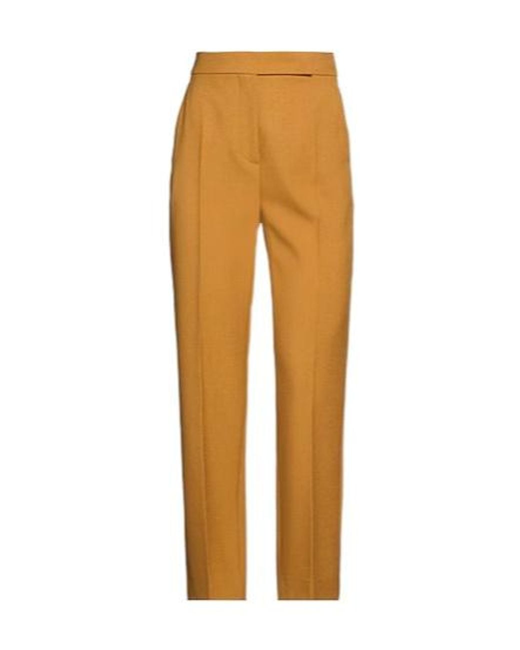 Max Mara Orange High-Waisted Straight-Leg Trousers