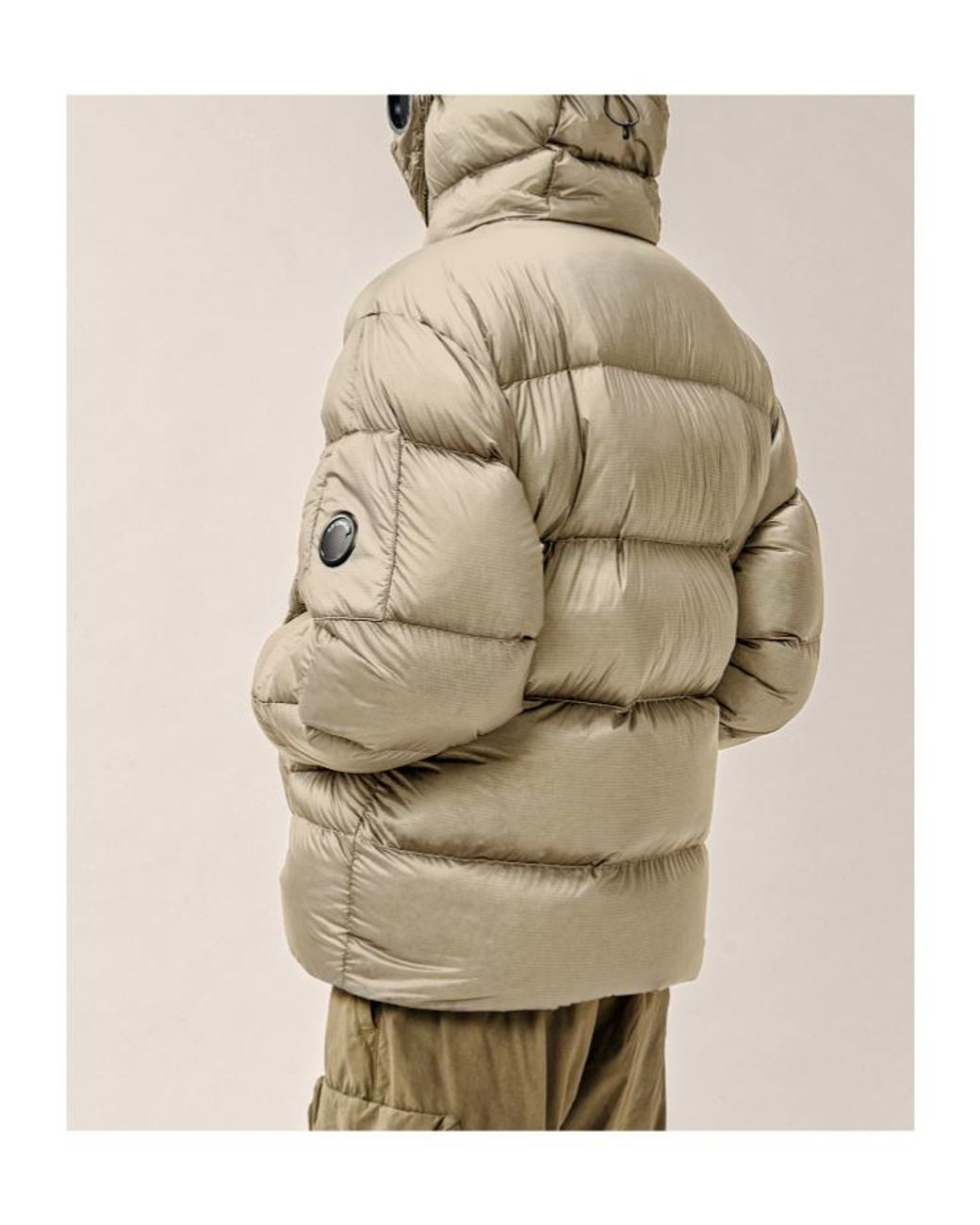 C P Company Natural Explorer Hooded Down Jacket for men