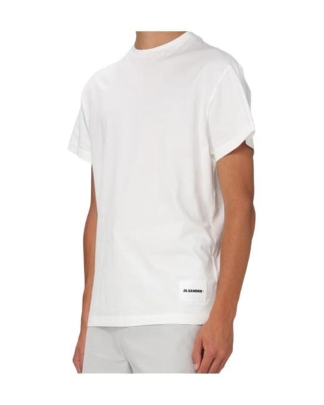 Jil Sander White Crew Neck T-Shirt for men