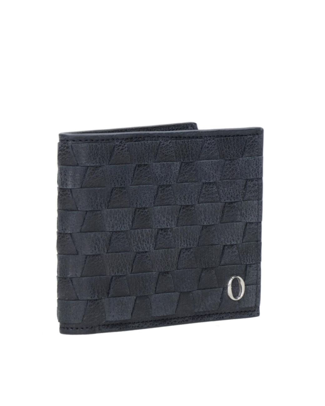 Orciani Blue Woven Wallet for men