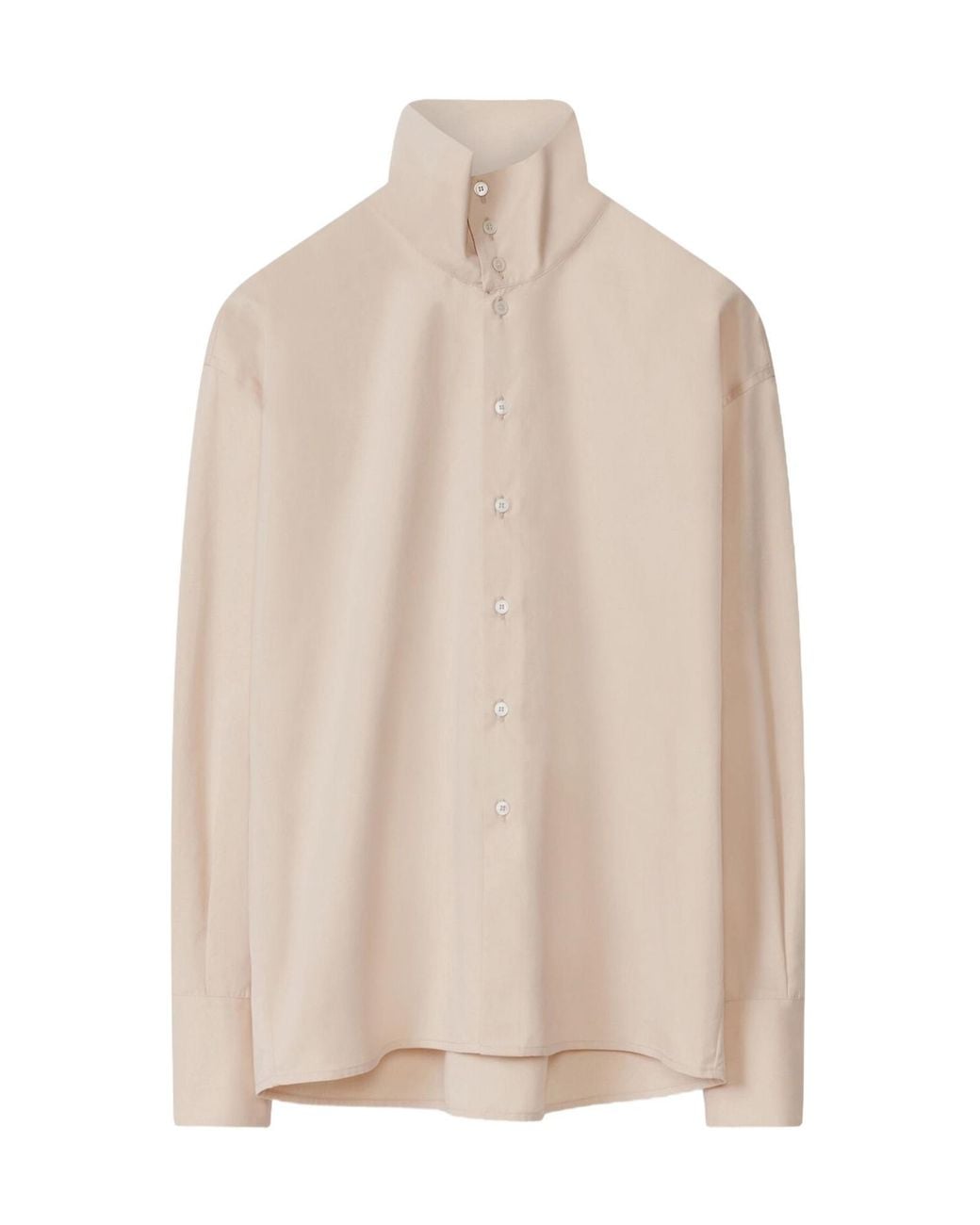 Fabiana Filippi Natural High-Necked Long-Sleeved Shirt