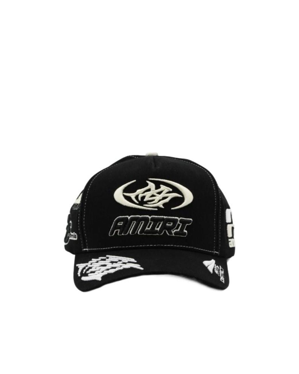 Amiri Black Logo Embroidered Baseball Cap for men