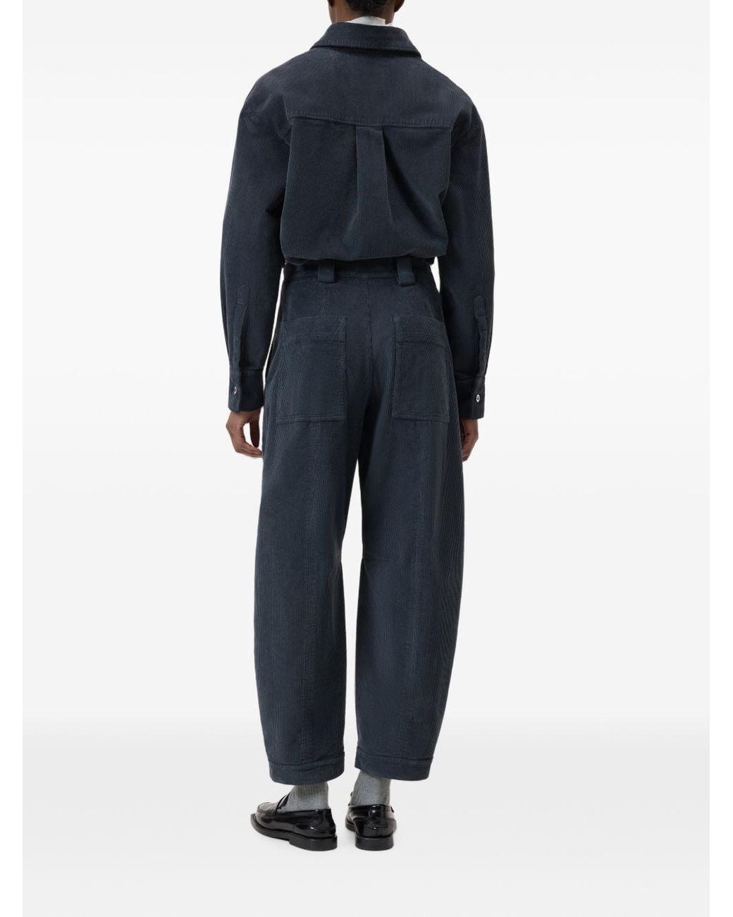 Closed Blue Casual Trousers With Belt Loops
