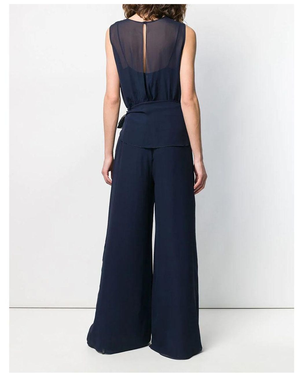 Max Mara Jabot Jumpsuit in Blue | Lyst