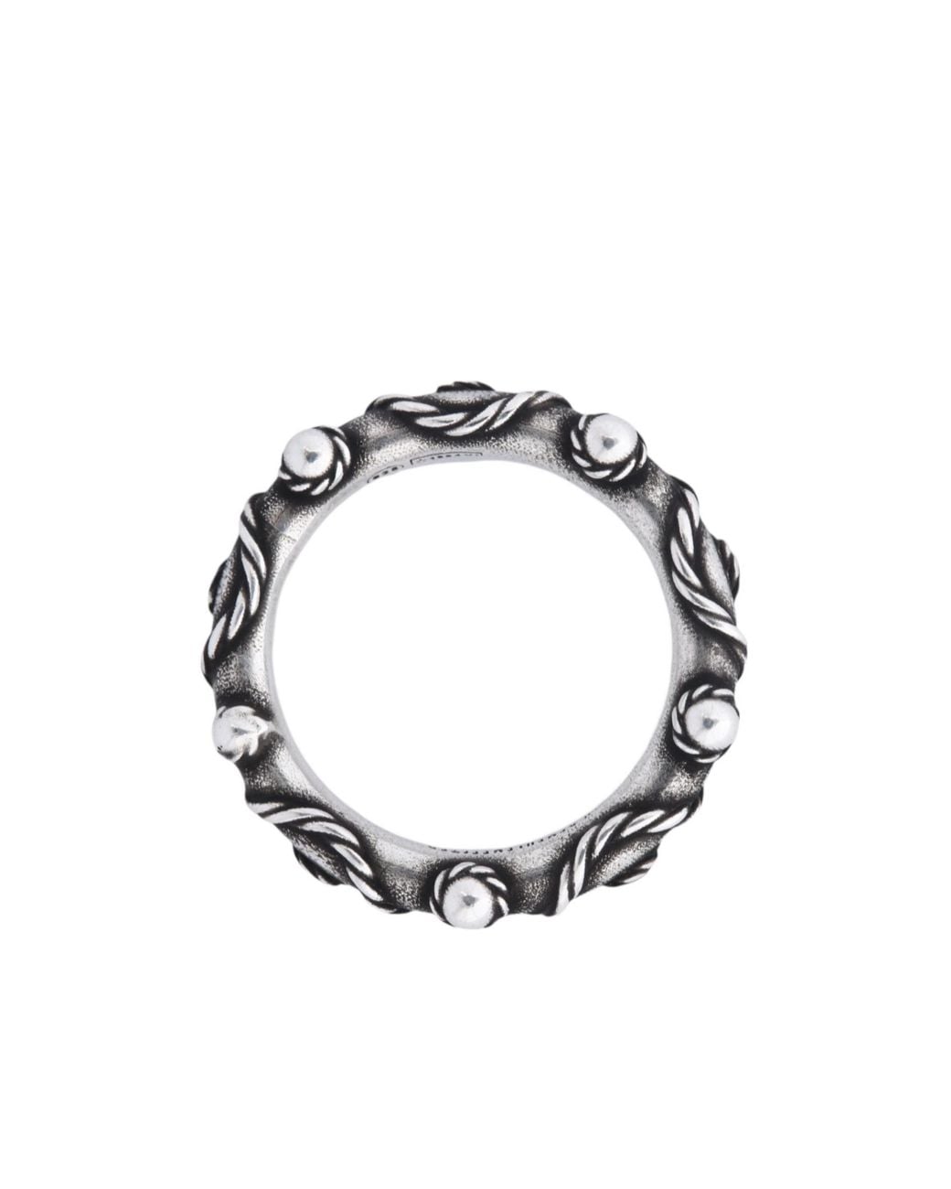 Ann Demeulemeester Metallic Grain-Textured Ring