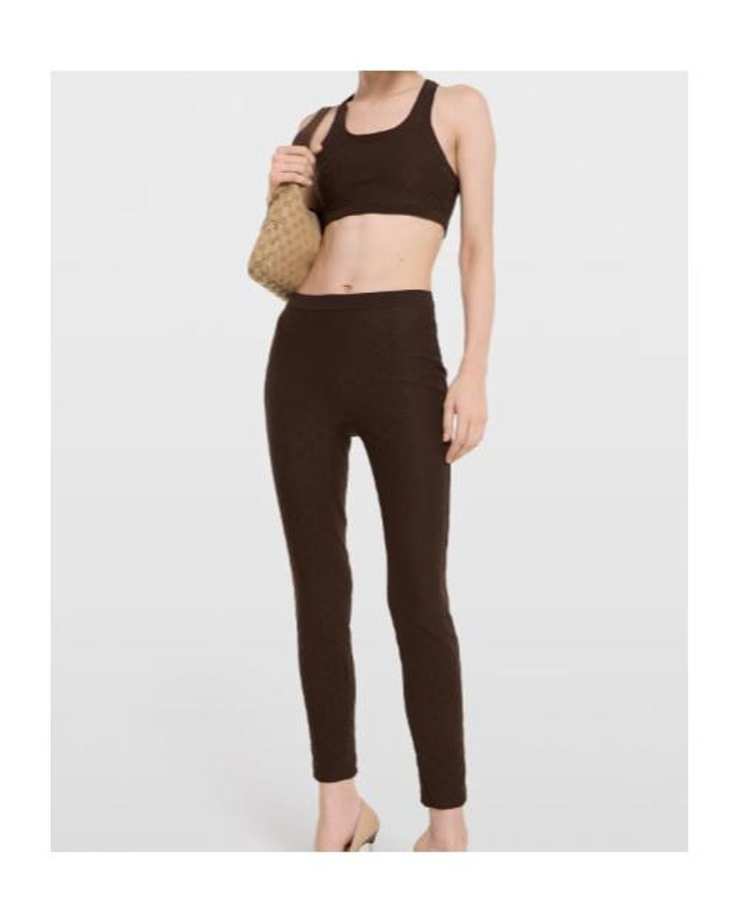 Gucci Brown Gg Jersey Jacquard Top