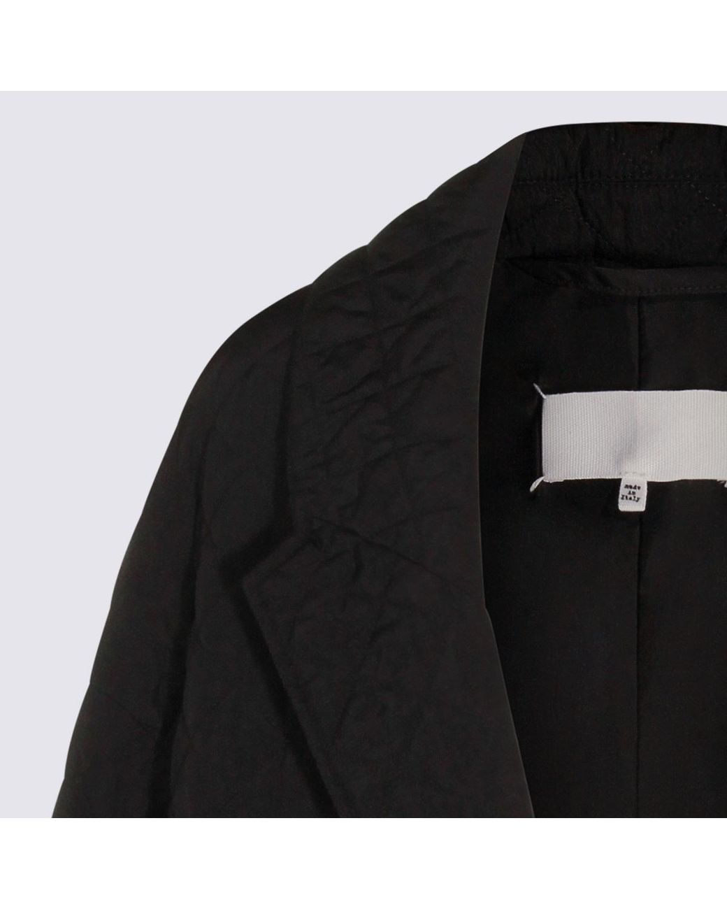 Maison Margiela Black Quilted Coat