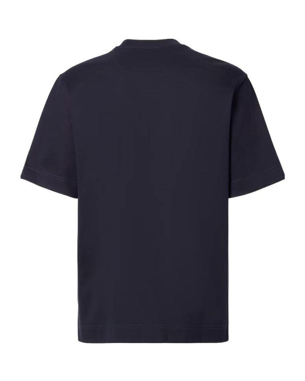 Fendi Blue Boompop Motif Embroidered Crewneck T-Shirt for men