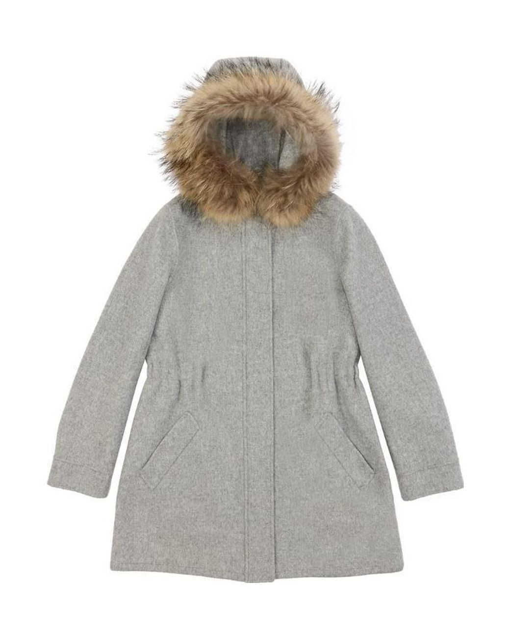 Weekend by Maxmara Gray Hooded Overcoat