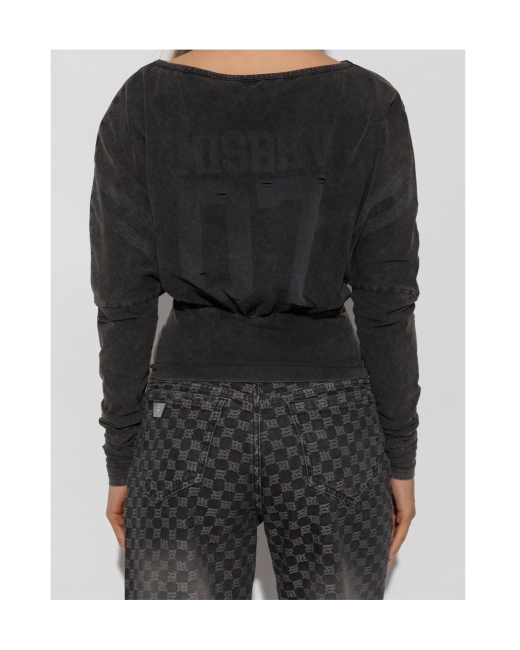 M I S B H V Black Team Paris Long-Sleeved Top