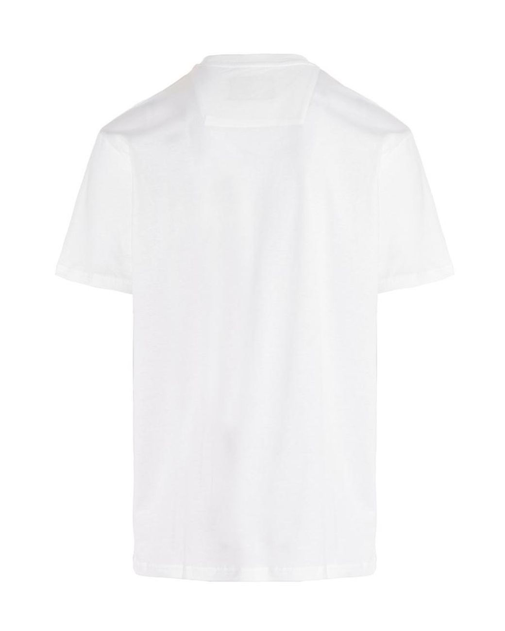 Philipp Plein White Logo-Print Crewneck T-Shirt for men