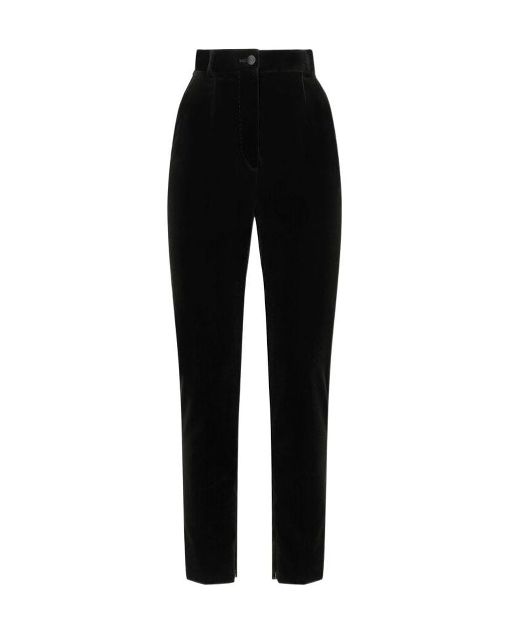 Dolce & Gabbana Black Velvet Cigarette Pants