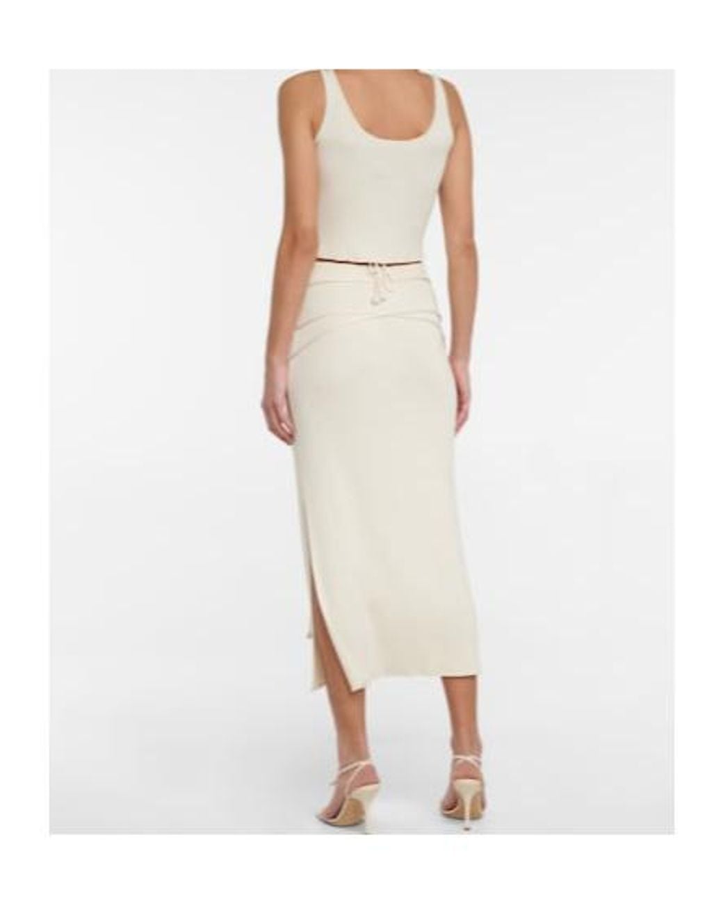 Altuzarra White Maia Ribbed-Kit Crop Top
