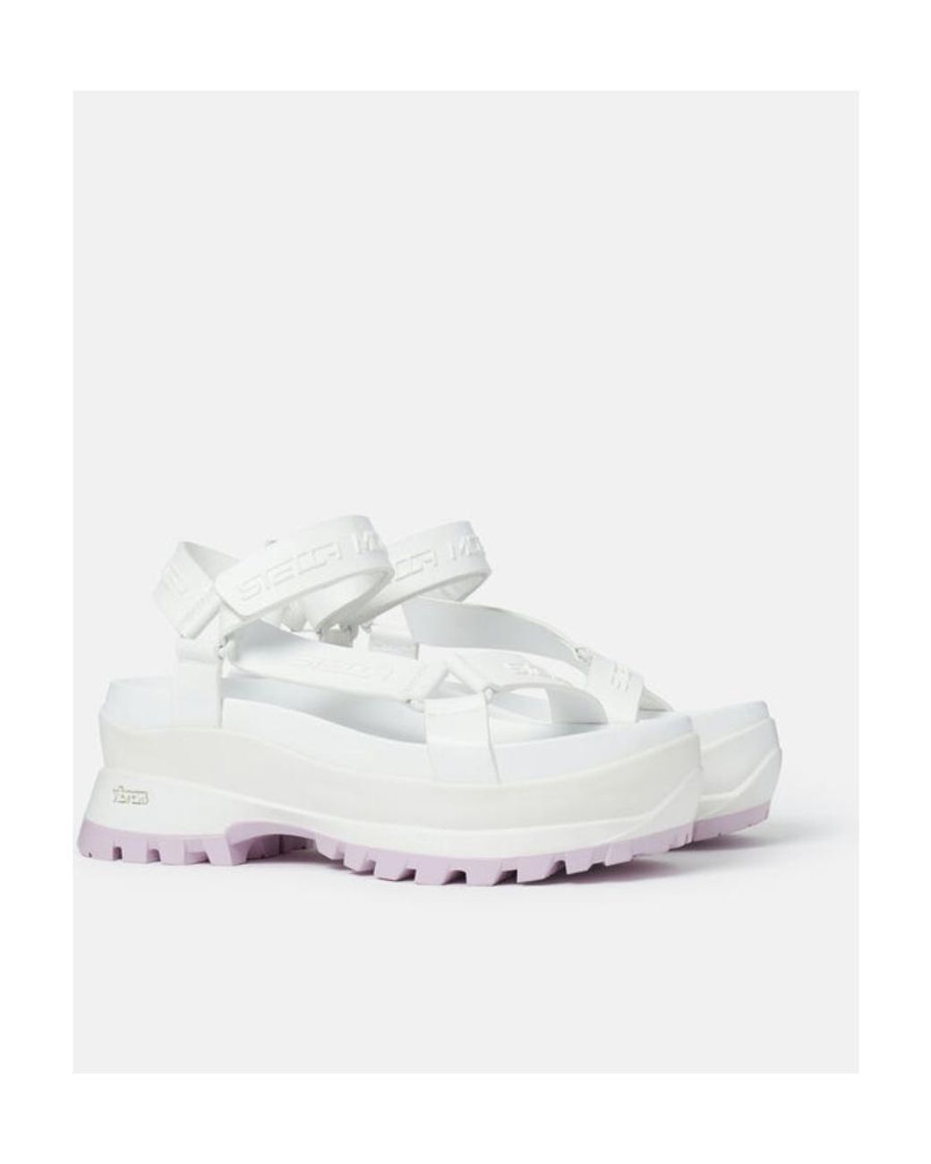 Stella McCartney White Trace Platform Strap Sandals