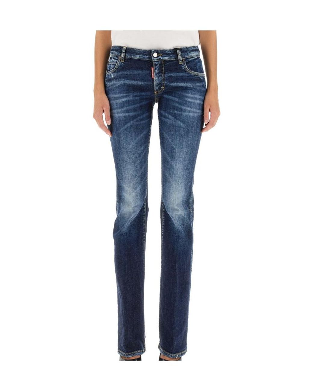 DSquared² Blue High-Waisted Flared Jeans