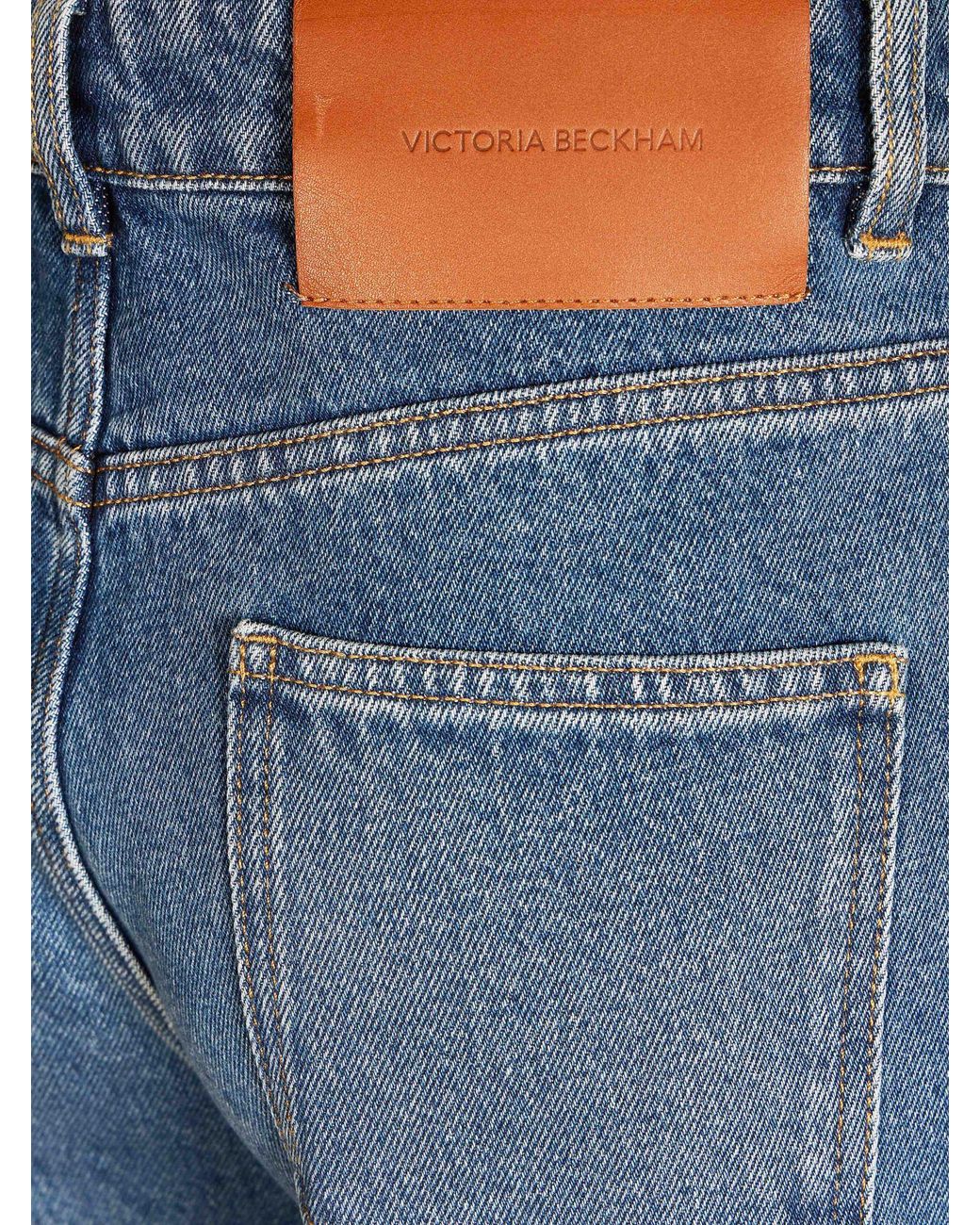 Victoria Beckham Blue Logo Patch Jeans