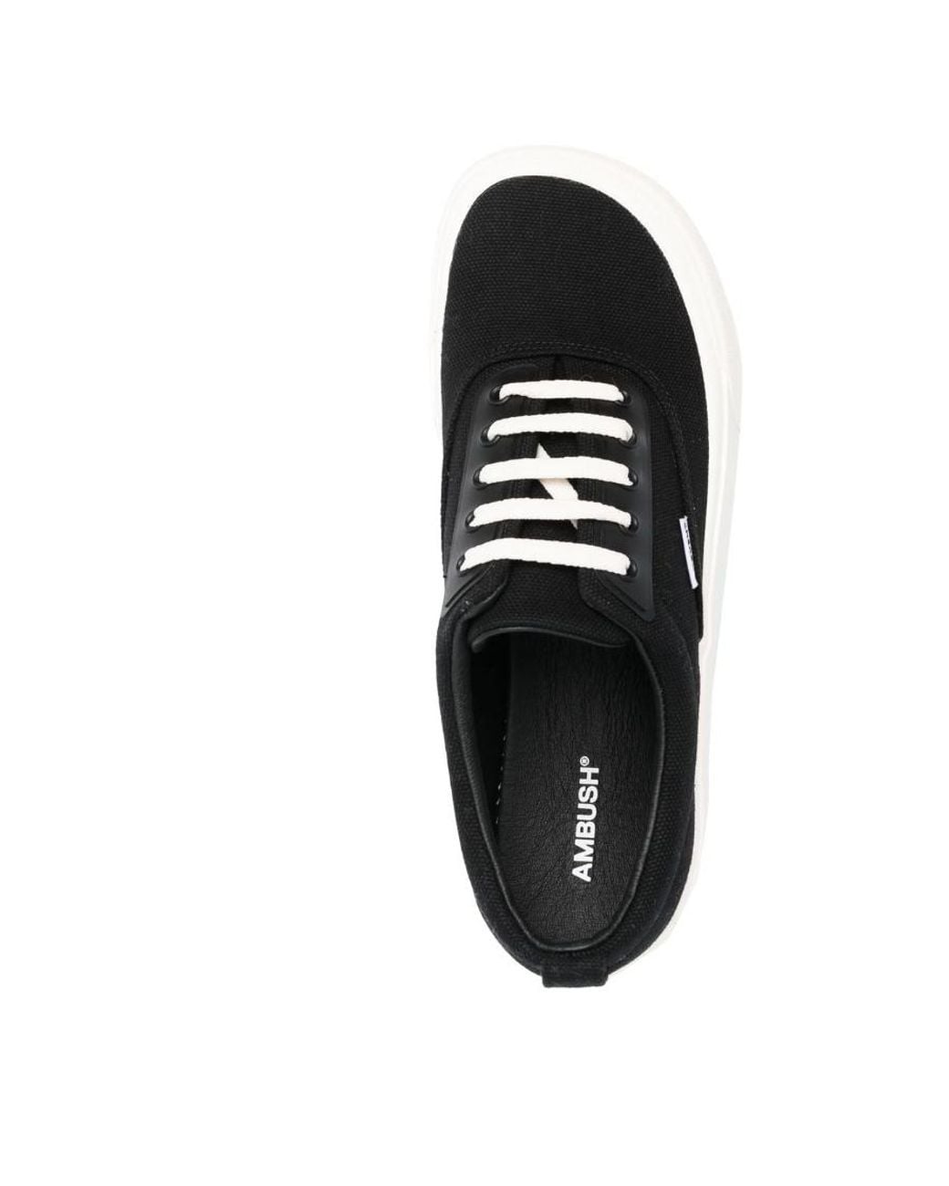 Ambush Black Logo Detailed Lace-Up Sneakers for men
