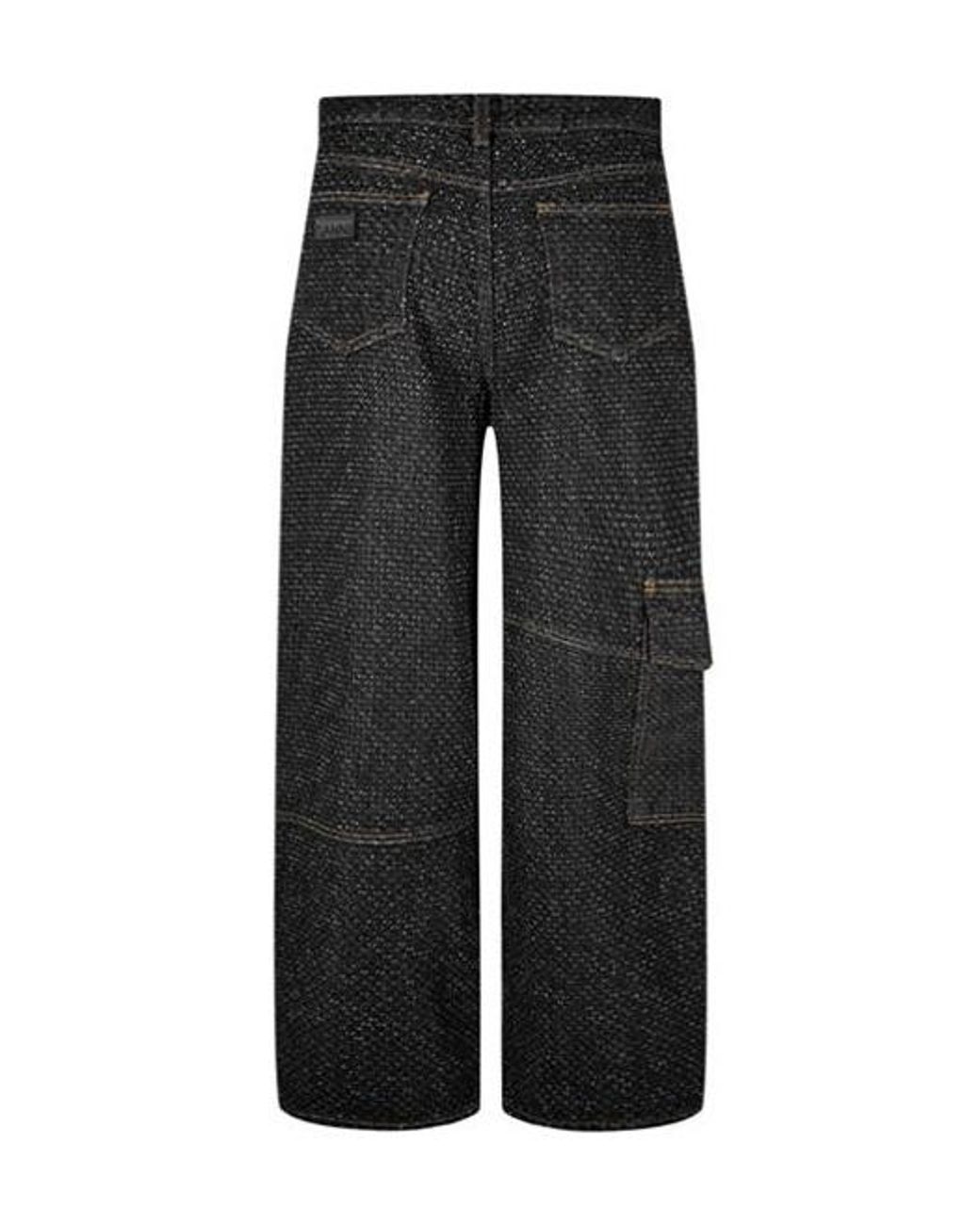 Ganni Black Belt Loops Slacks