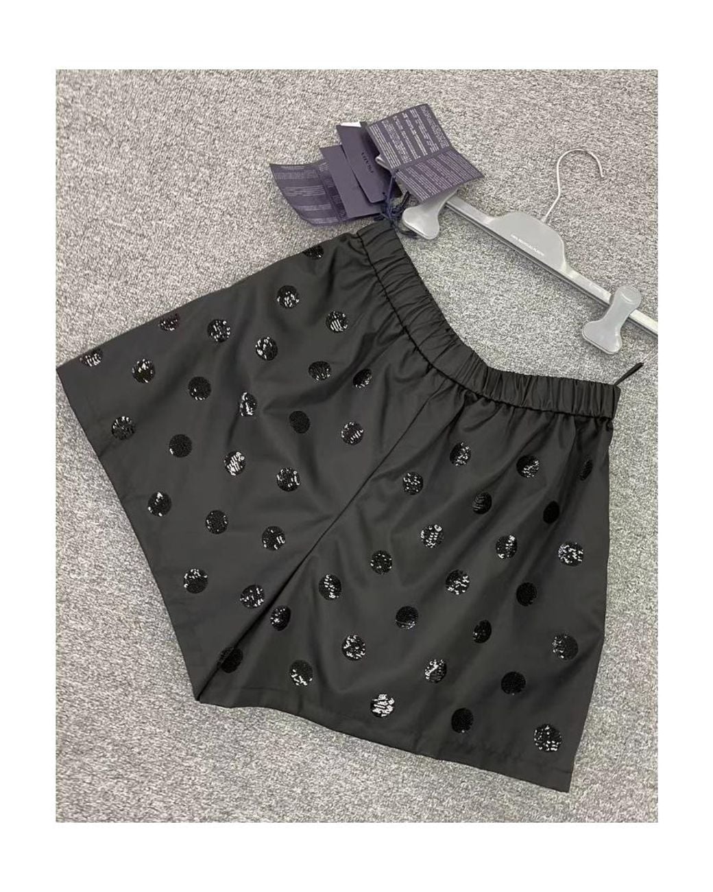 Prada Black Re-Nylon Sequinned Shorts