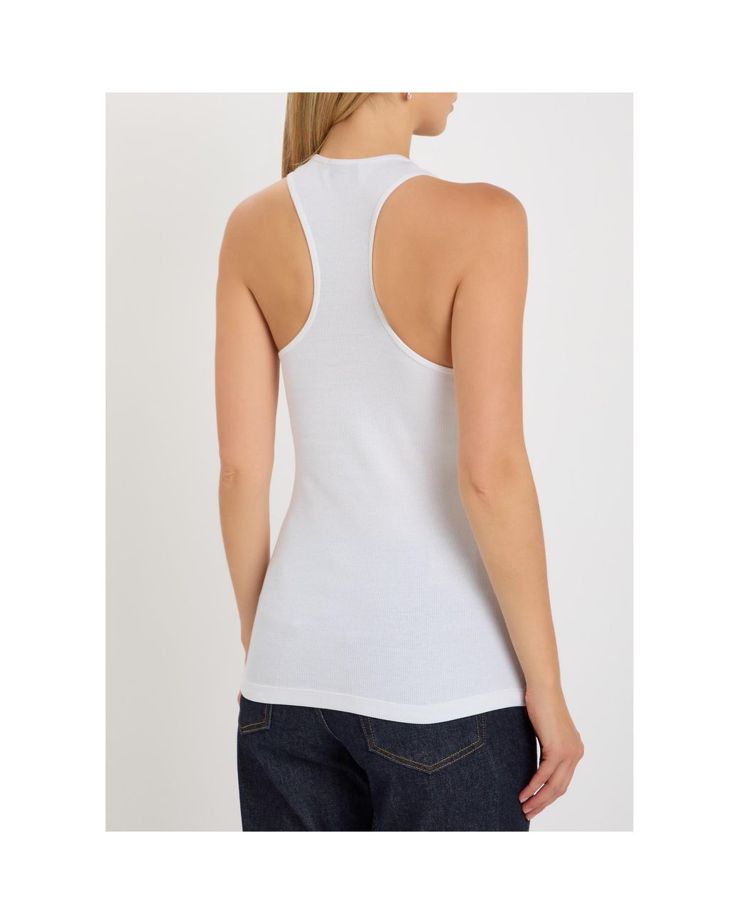 Stella McCartney White Stretch-Cotton Tank