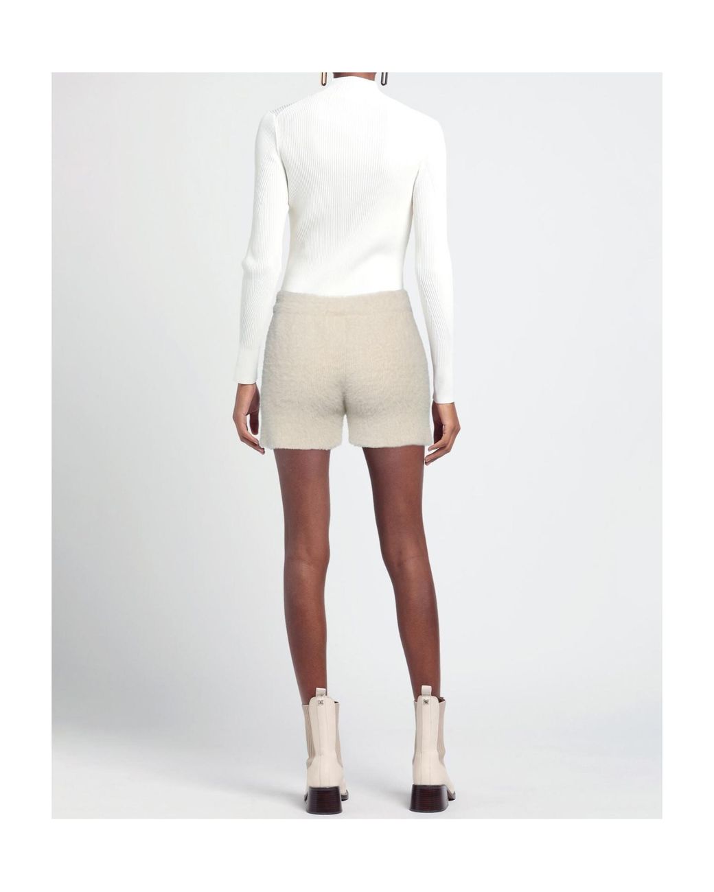 Jacquemus Natural Knitted Shorts