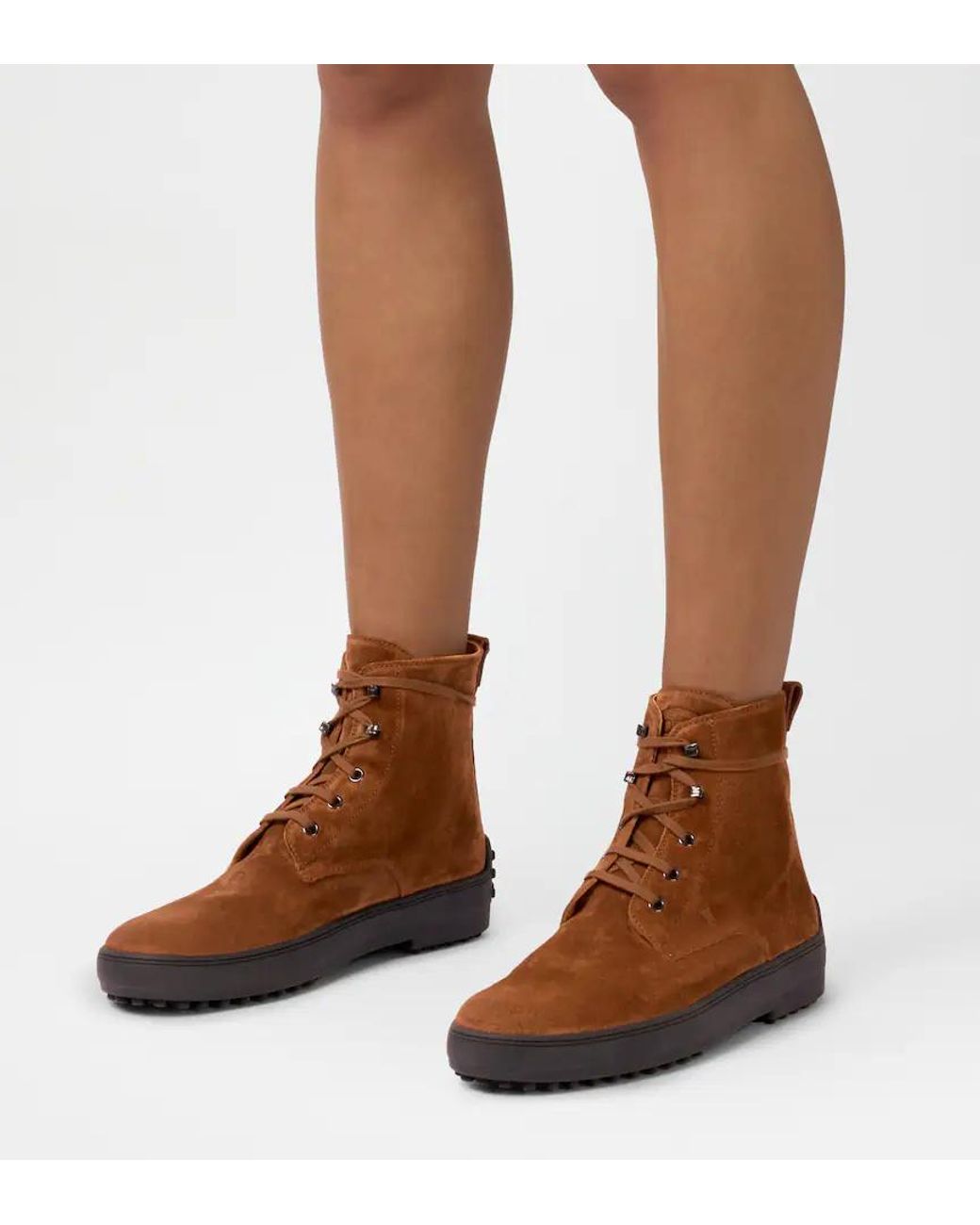 Tod's Brown Winter Gommino Ankle Boots