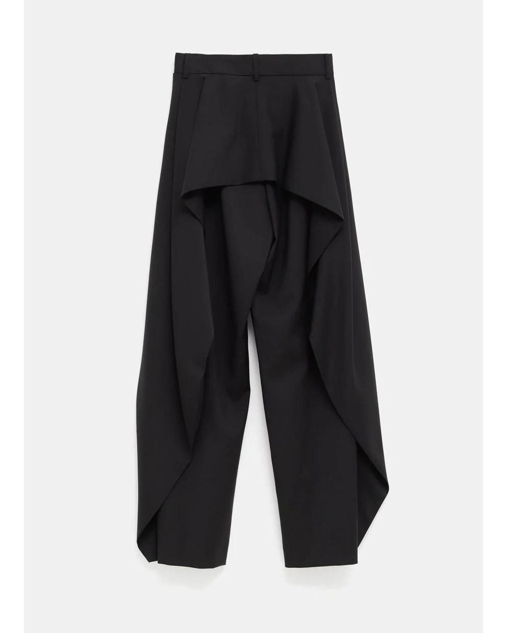Loewe Black Pleated Ruffled Trousers