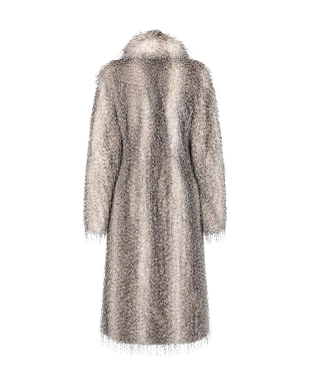 Elisabetta Franchi Natural Panelled Long Coat