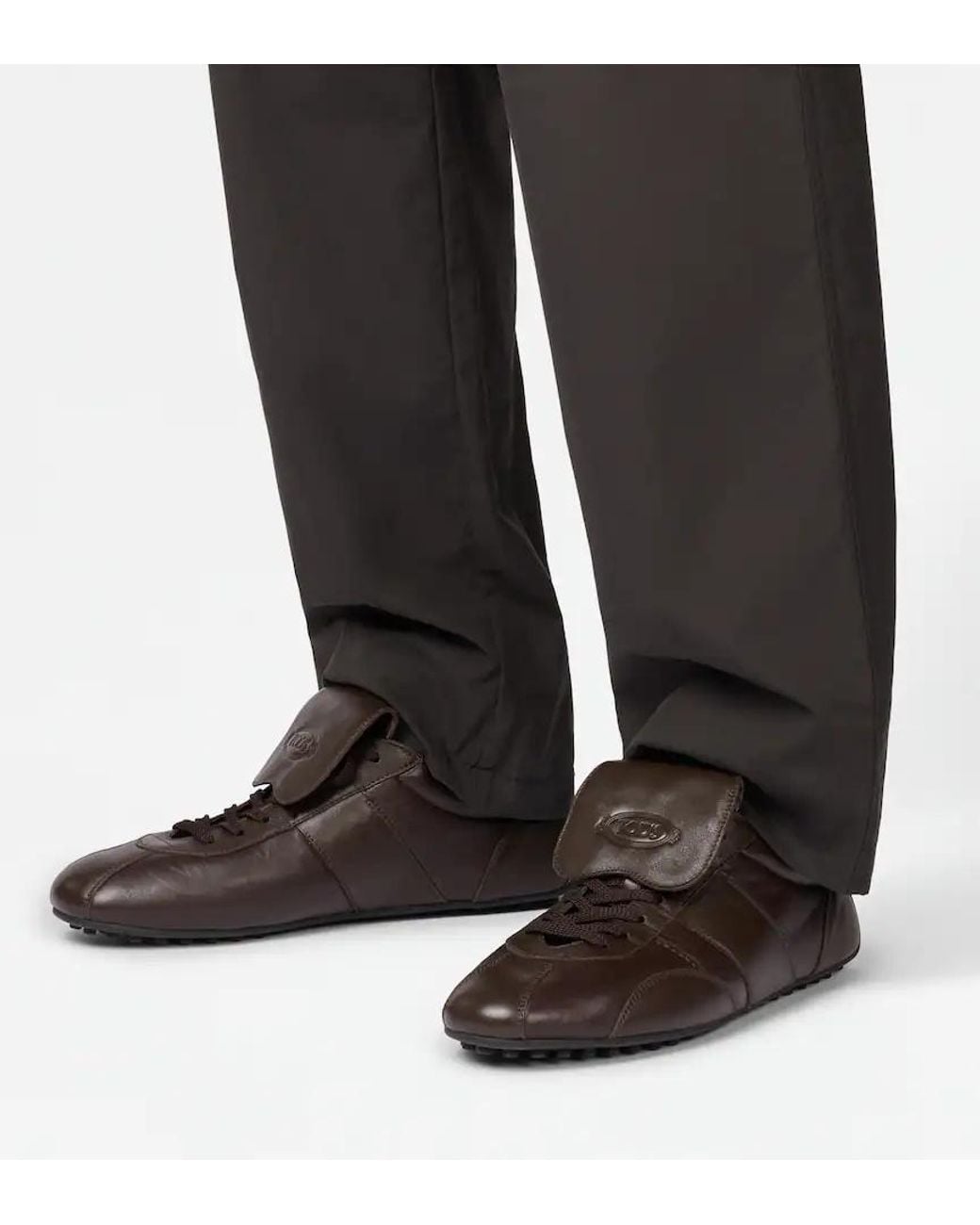 Tod's Brown Low-Top Lace-Up Shoes for men