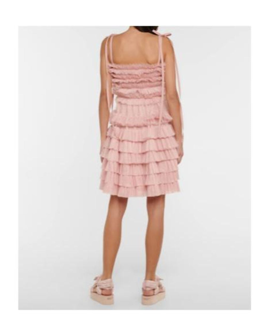 RED Valentino Pink Point D'Esprit Tulle Minidress