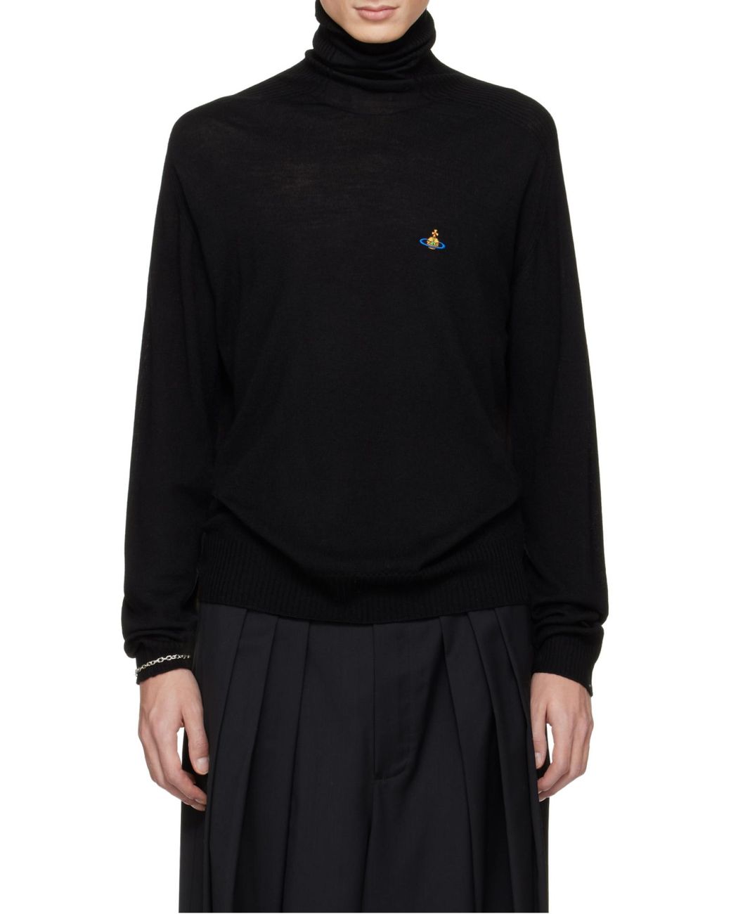 Vivienne Westwood Black Fisherman Turtleneck Jumper for men