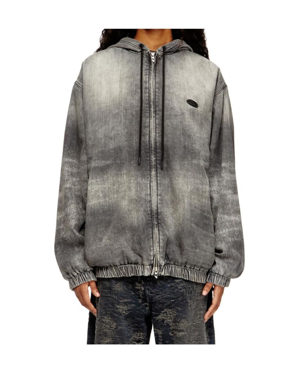 DIESEL Gray D-Offy-S Hooded Jacket for men